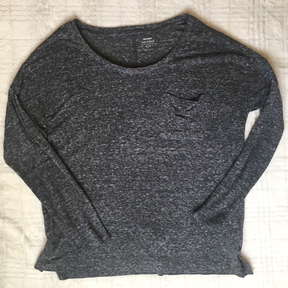 Old Navy Tops - Old Navy Heathered Grey Boyfriend Tee